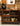 1950s-60s Vintage Wood Two-Tier Sideboard with Doors