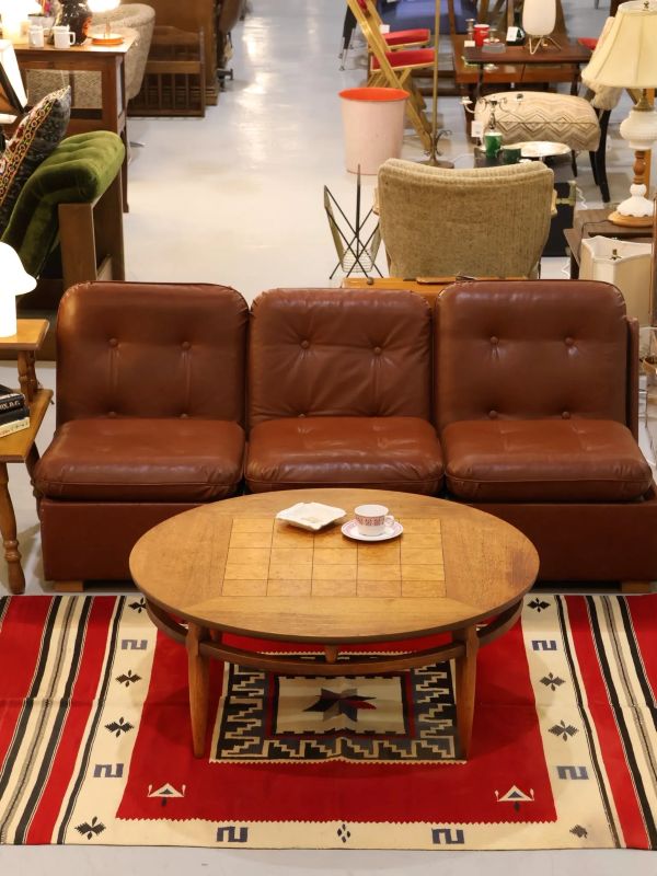 1970s Vintage Brown Leather 3-Seater Sofa – COLLECT ANTIQUE&VINTAGE