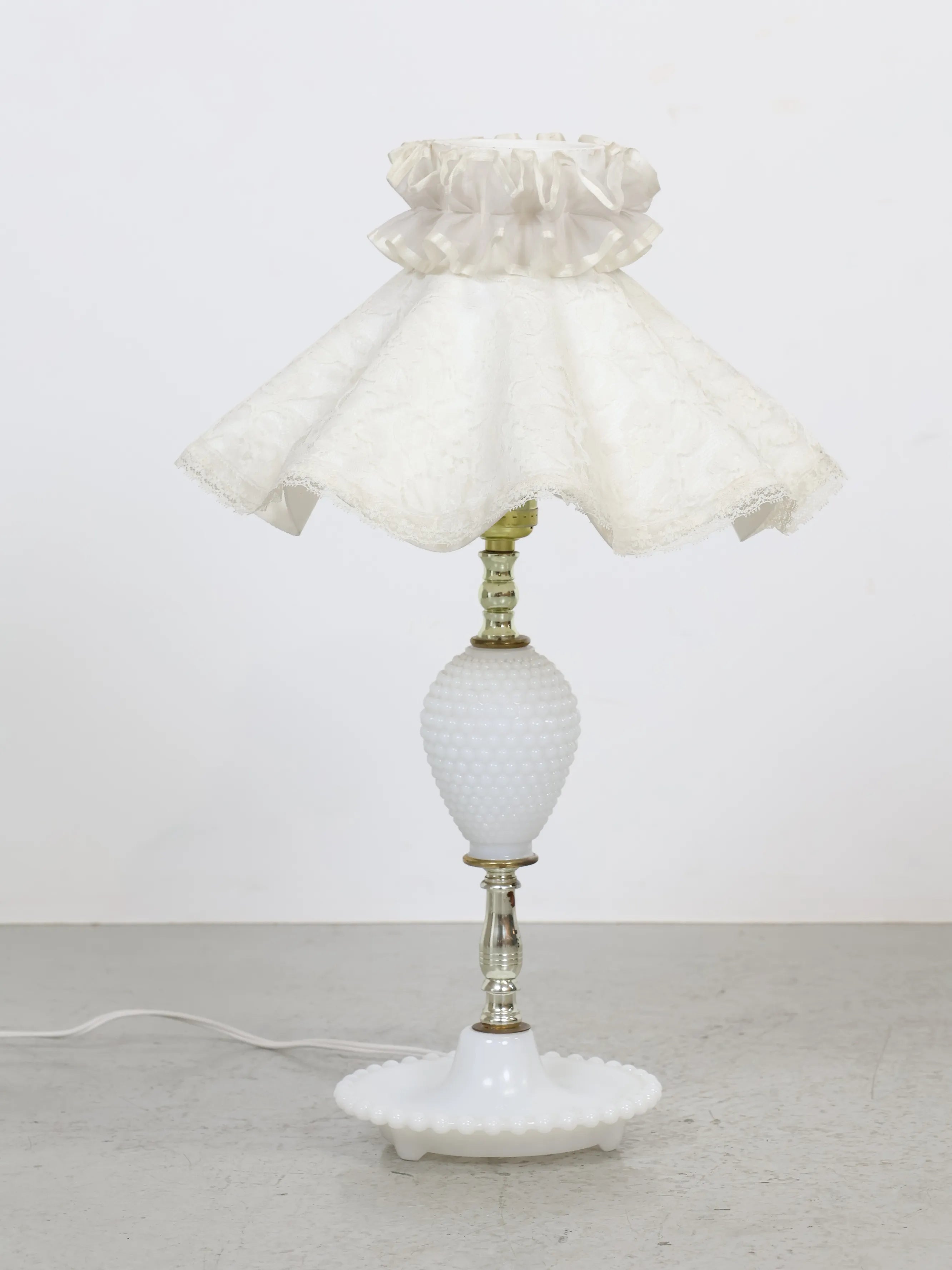 ヴィンテージ ミルクガラス テーブルランプ | Collect Antique