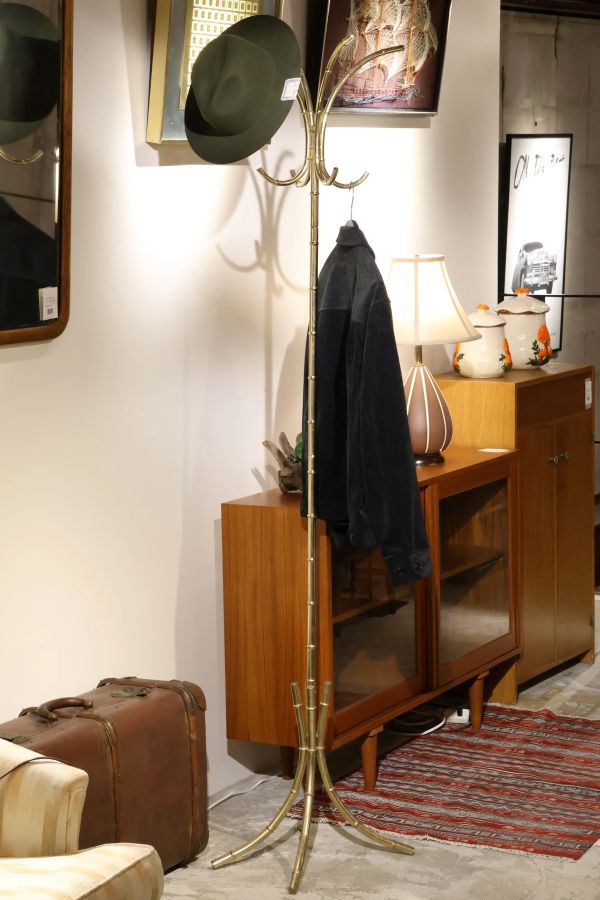 1960s-70s Vintage Bamboo Motif Metal Pipe Coat Rack – COLLECT ANTIQUE ...