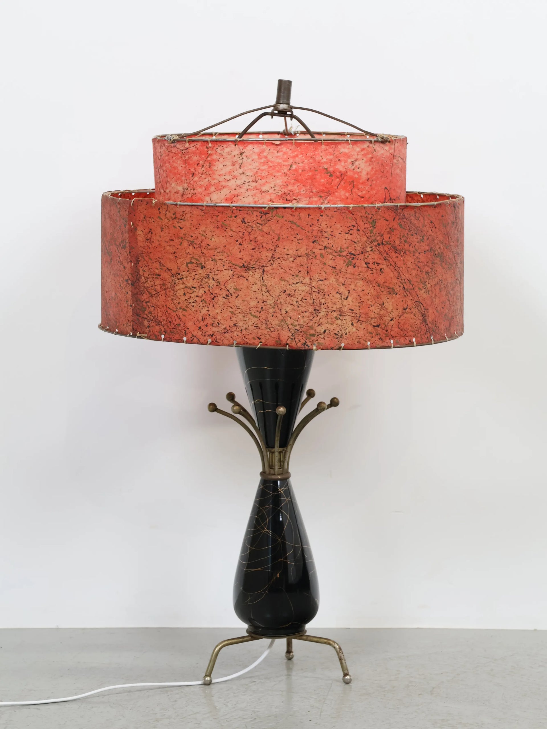 ヴィンテージ ブラックセラミック アトミック テーブルランプ