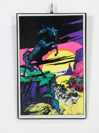 ヴィンテージ ホース ブラックライト ポスター | Collect Antique
