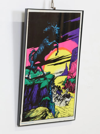 ヴィンテージ ホース ブラックライト ポスター | Collect Antique