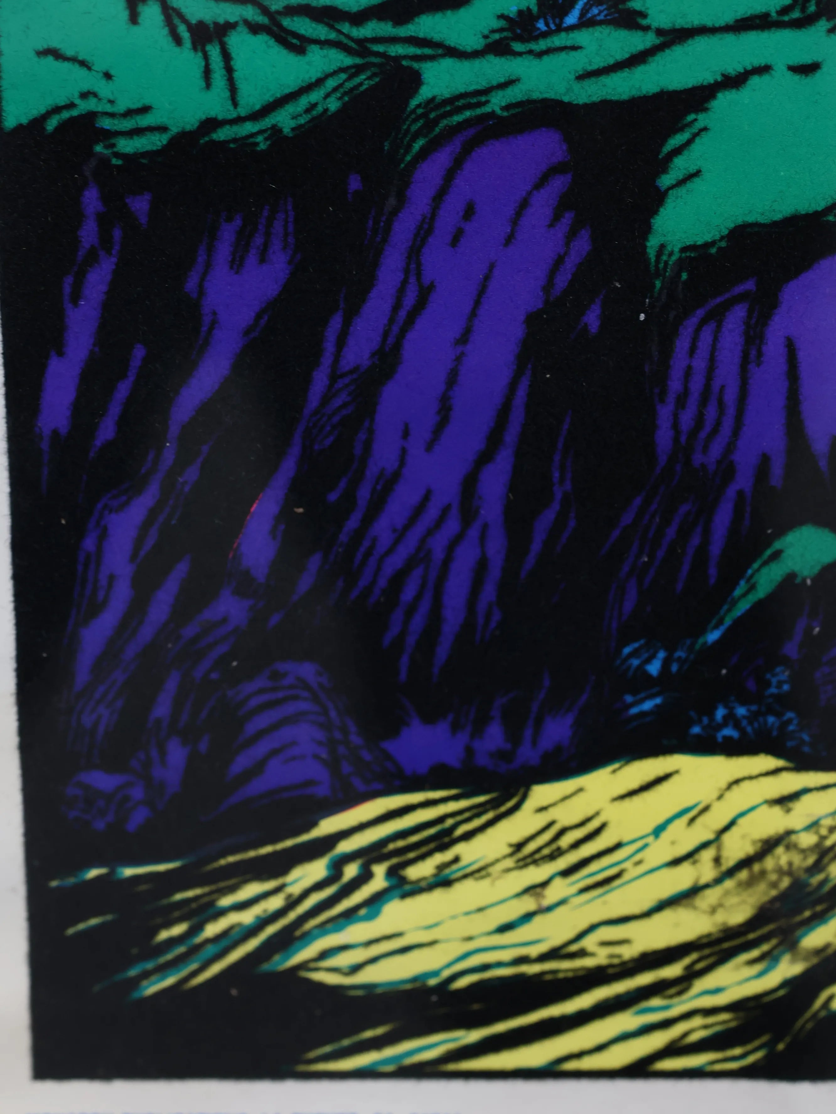 【希少】1970年代 ヴィンテージ ブラックライト ヴィンテージ ホース ブラックライト ポスター | Collect Antique