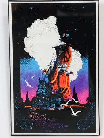 ヴィンテージ シップ ブラックライト ポスター | Collect Antique