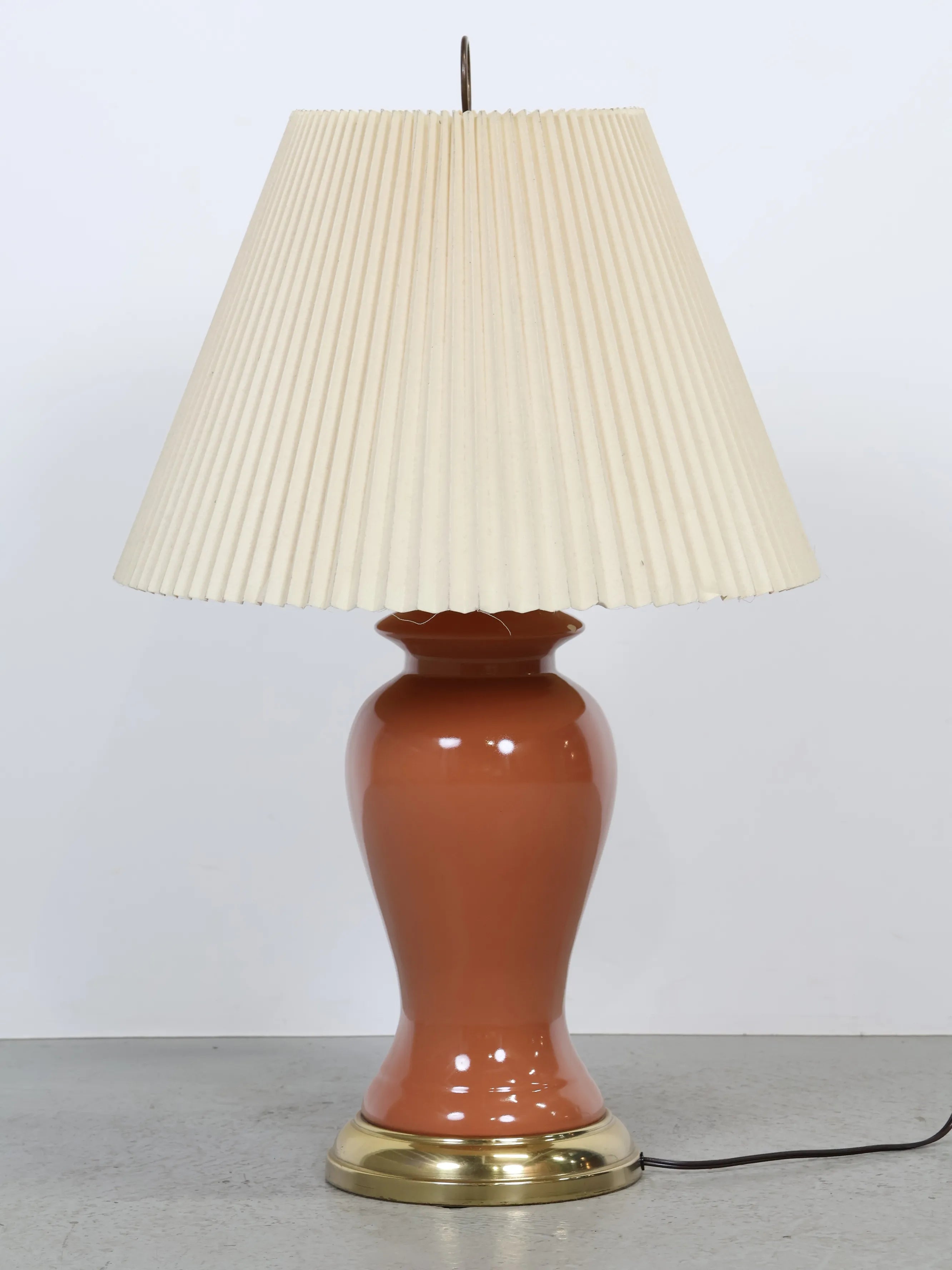 ブラウンセラミックベース テーブルランプ | Collect Antique