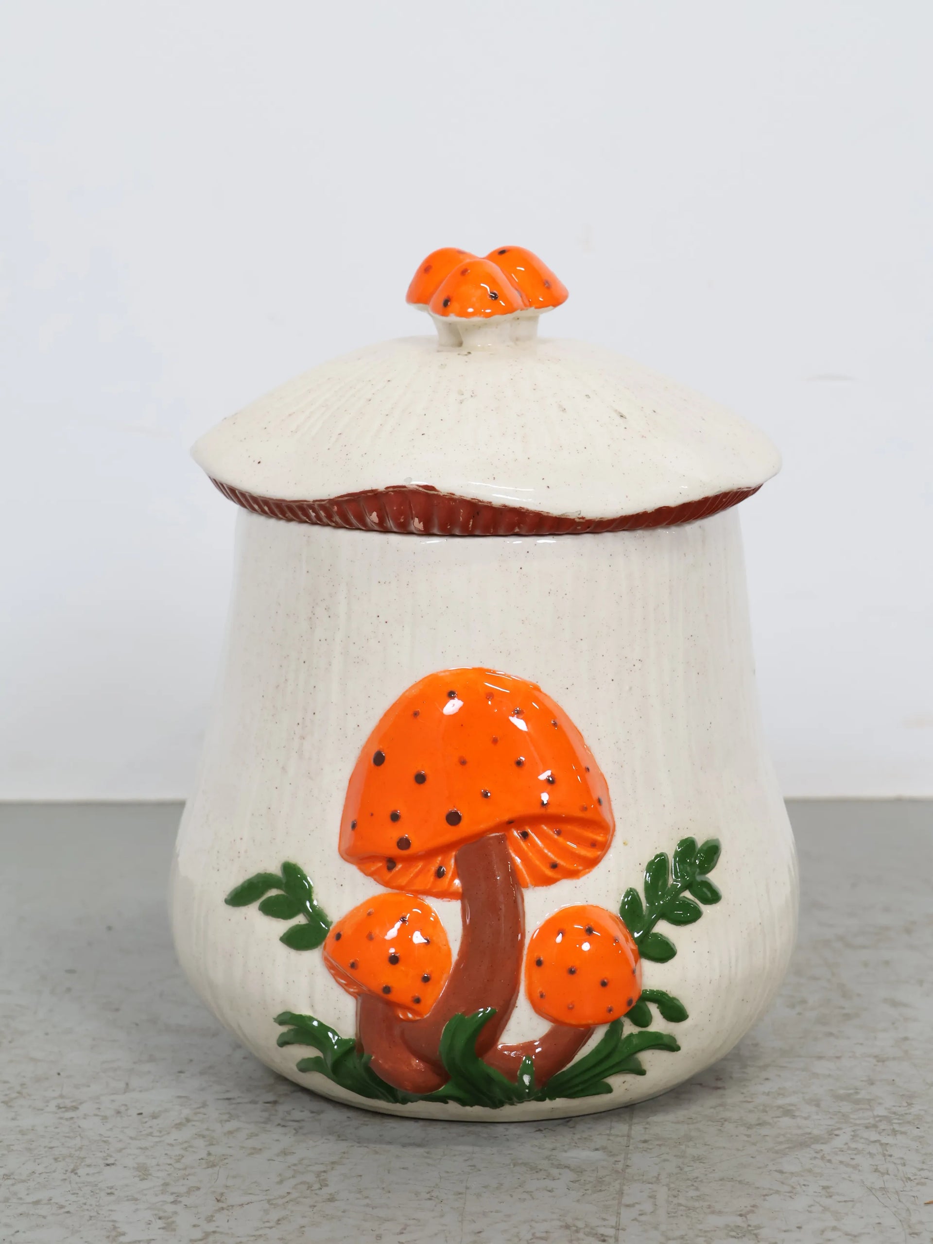 ヴィンテージ セラミック マッシュルームモチーフ ジャー M | Collect
