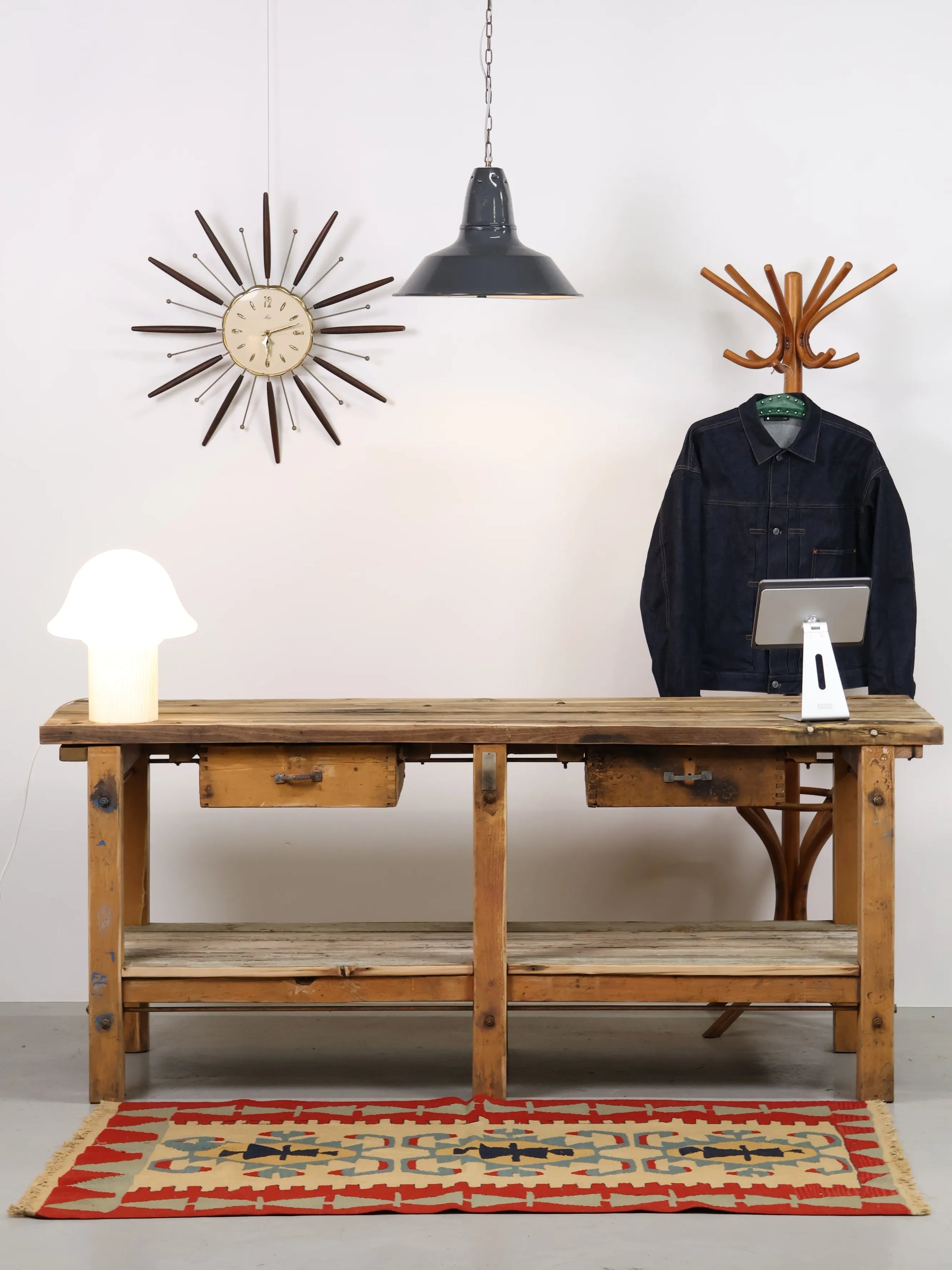 1950 - 60年代 ヴィンテージ ウッド ドロアー付き ワーキングテーブル