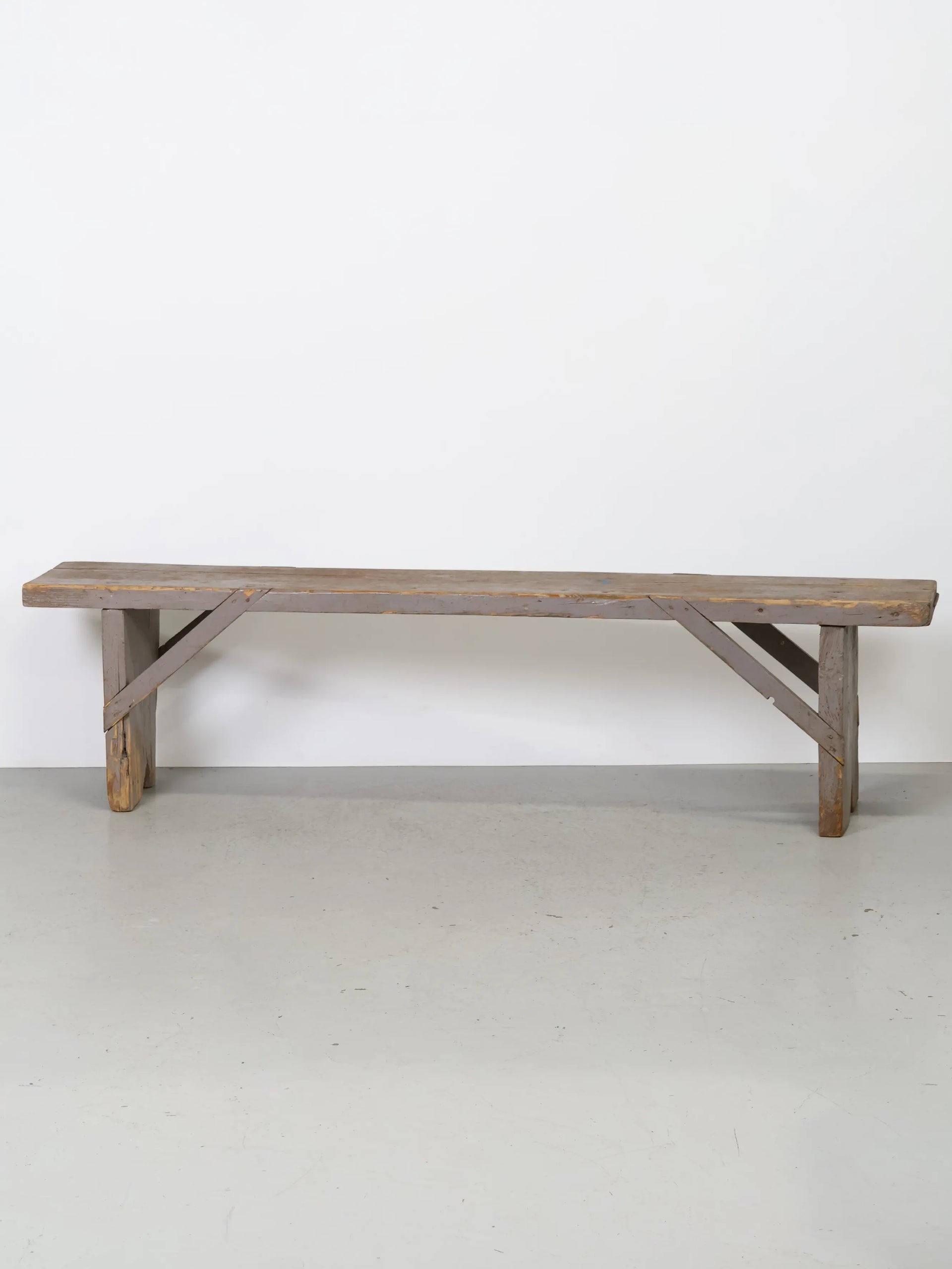 1960 - 70年代 ヴィンテージ グレーペイント ウッド ベンチ | Collect