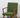 1960s Vintage Green Fabric Wood Easy Chair