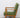 1960s Vintage Green Fabric Wood Easy Chair