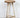 1960s Vintage Wood Seat White Painted Tubular Steel Industrial High Stool