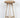 1960s Vintage Wood Seat White Painted Tubular Steel Industrial High Stool