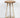 1960s Vintage Wood Seat White Painted Tubular Steel Industrial High Stool