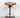 1960s Vintage Round Wood Seat Decorative Scrollwork Steel Stool