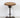 1960s Vintage Round Wood Seat Decorative Scrollwork Steel Stool
