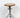 1960s Vintage Round Wood Seat Screw Height Adjustable Steel Industrial Stool