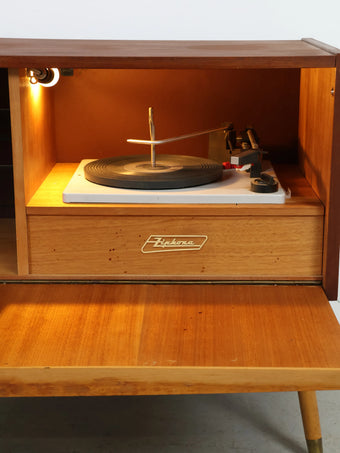 1960 - 70年代 Finhansa社製 ヴィンテージ チーク レコードオーディア