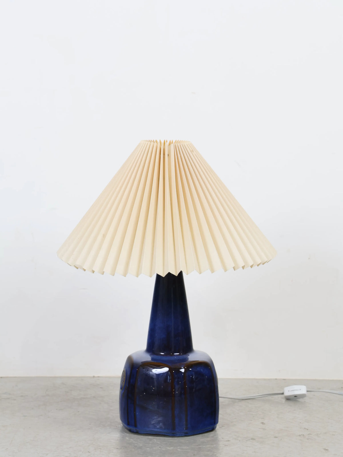 1960s Einar Johansen for Søholm Vintage Blue Ceramic Table Lamp