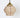 1960 - 70's Vintage Crackle Glass Pendant Lamp with Red Stripes