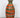 Vintage Orange & Olive Green Striped Ceramic Flower Vase